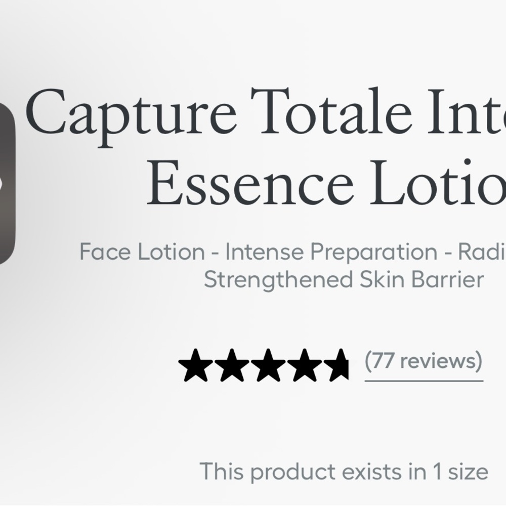 Dior Capture Totale Intensive Essence Lotion 1.7 oz NWOB - Picture 2 of 2